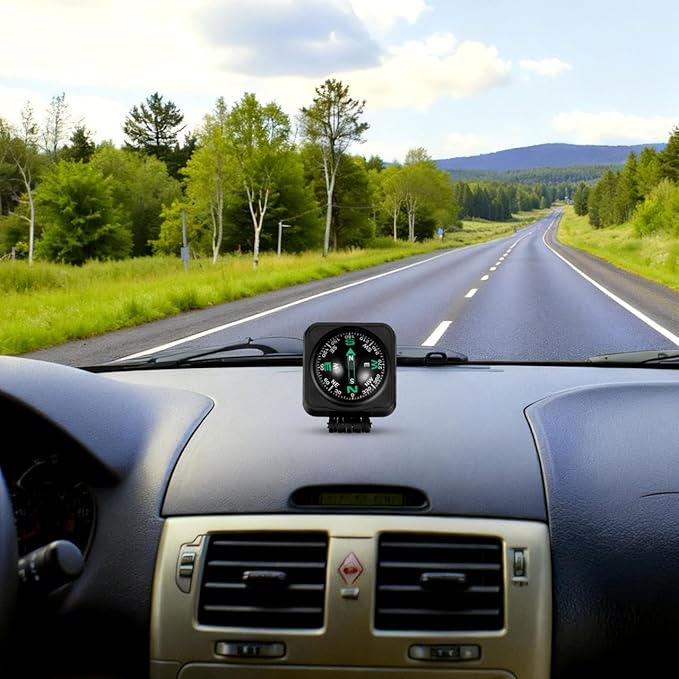 UKCOCO Car Compass Ball Portable Dashboard Automotive Navigation Compass Small Ball for Accurate Direction Guidance in Cars and Boats