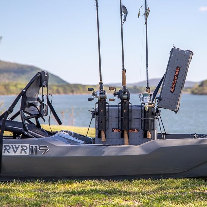 YakAttack ShortStak Upgrade Kit for BlackPak Pro | 16" x 16" – Battleship Grey | Stackable Kayak Crate Add-On with GridLoc Panels & Hardware | Not Standalone | Made in USA