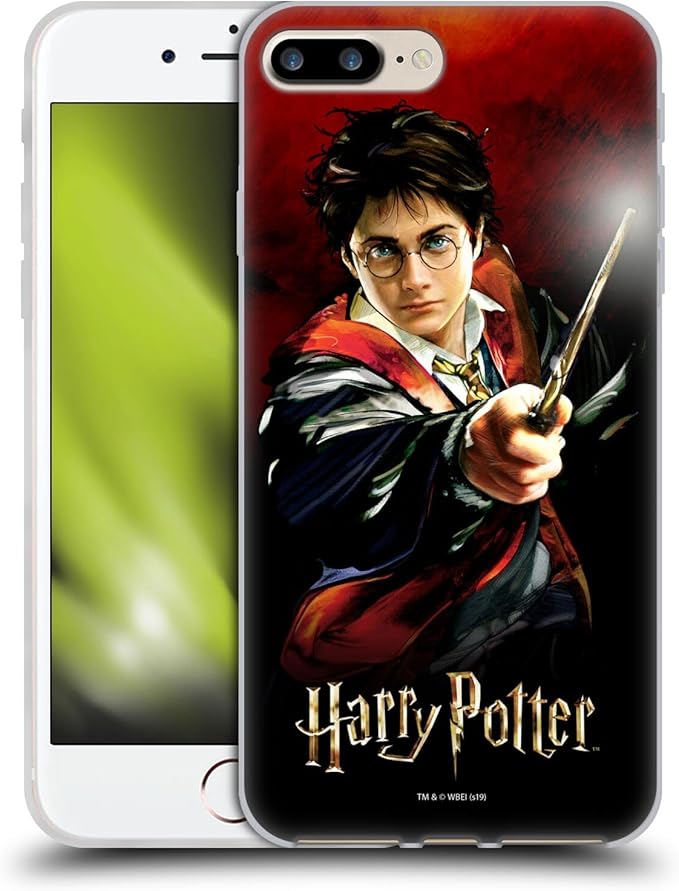 Head Case Designs Officially Licensed Harry Potter Harry Portrait Prisoner of Azkaban II Gel Case [Military Grade] Compatible with Apple iPhone 7 Plus/iPhone 8 Plus and Compatible with MagSafe