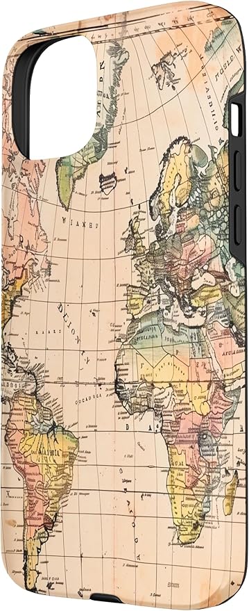 World Map ,Old Map of the World Case for iPhone 15 Plus