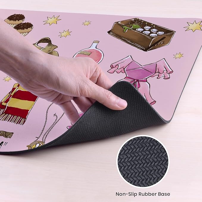 Head Case Designs Officially Licensed Harry Potter Hermione Pattern Graphics 37.4 x 15.75 x 0.16 inches (900 x 400 mm) - XL Gaming Office Desk PC Keyboard Mouse Mat Pad