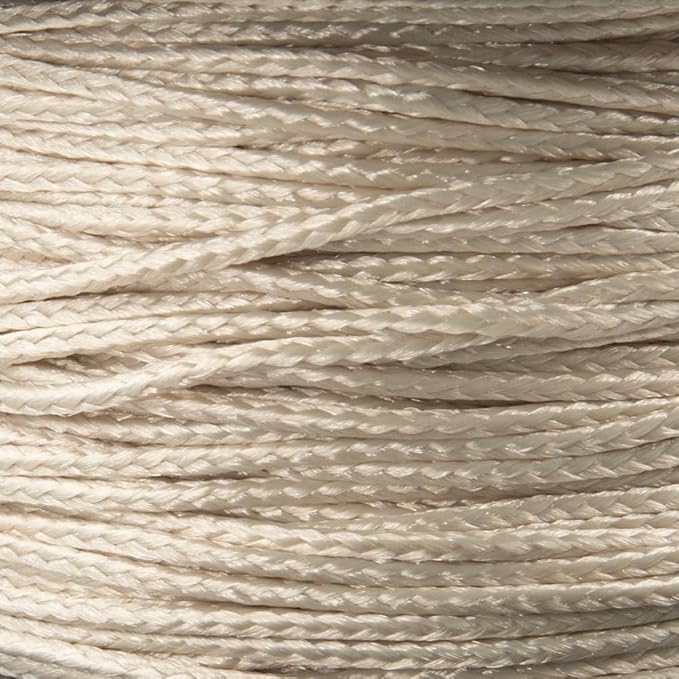 Paracord Planet Micro Paracord – Thin Braided Cord for Crafting, Fishing, and DIY Projects in 125 ft Spools – Cream