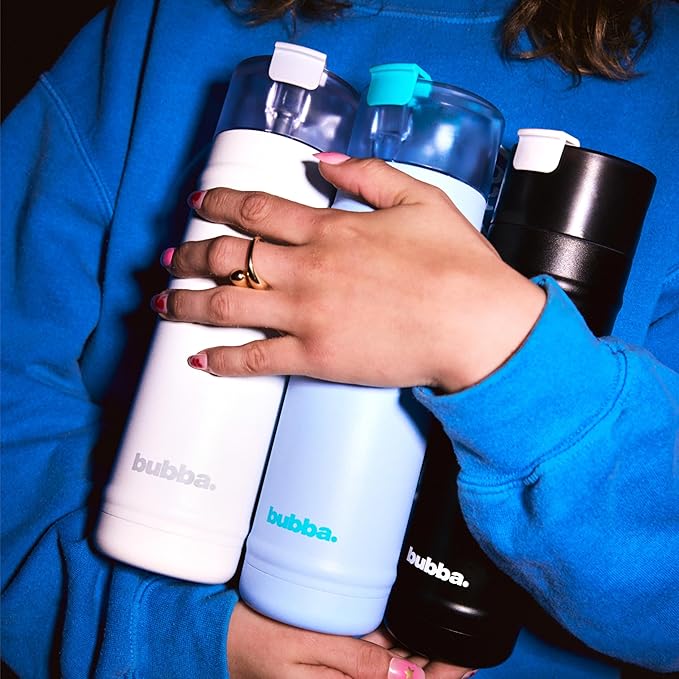 bubba 18 oz Dualsip Insulated Stainless Steel Water Bottle with Straw - Reusable, Leakproof, Lightweight, Dishwasher Safe, Lead-Free and BPA-Free, Ocean Energy