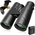 Leacco 10x25 Compact Binoculars for Adults and Kids Large View Waterproof Small Binoculars with Low Light Vision BAK4 Prism FMC Lens for Cruise Ship Bird Watching Travel Hunting, Black
