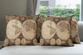 Ambesonne World Map Throw Pillow Cushion Case Pack of 4, Old World Map Drawn in 1720s Nostalgic Style Art Historical Atlas Vintage Design, Modern Accent Double-Sided Digital Printing, 24", Beige Brown