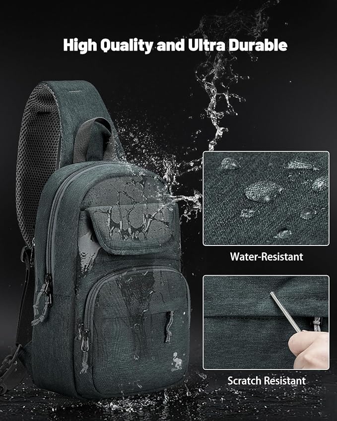 OIWAS Sling Bag Crossbody Backpack for Men, One Strap Backpack Hiking Daypack Chest Bag for Women
