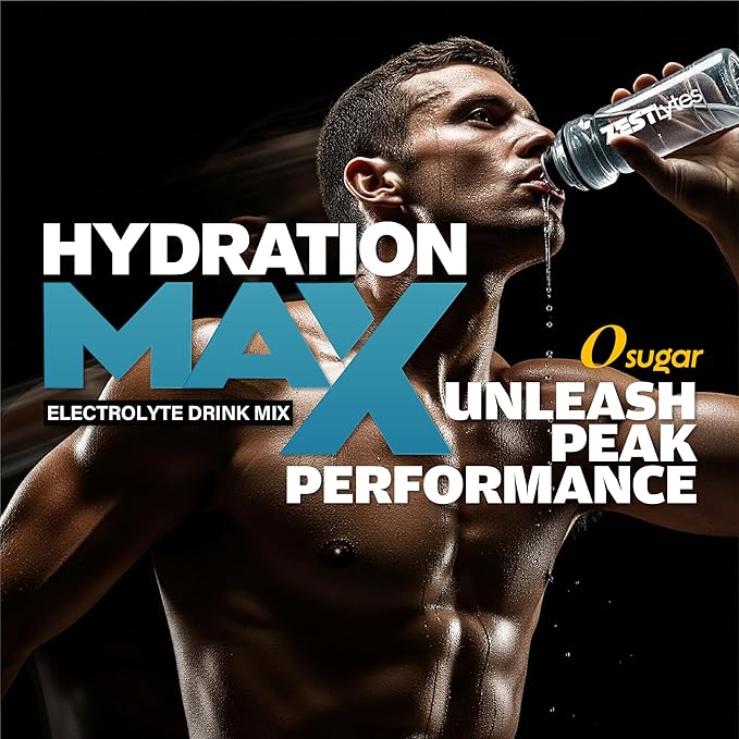 40 Sticks Sport Hydration Sugar Free Electrolyte Packets, High Sodium Low Calorie Electrolyte Powder Drink Mix, Liquid Daily IV Flavors | Salty Watermelon Raspberry Lemon Orange