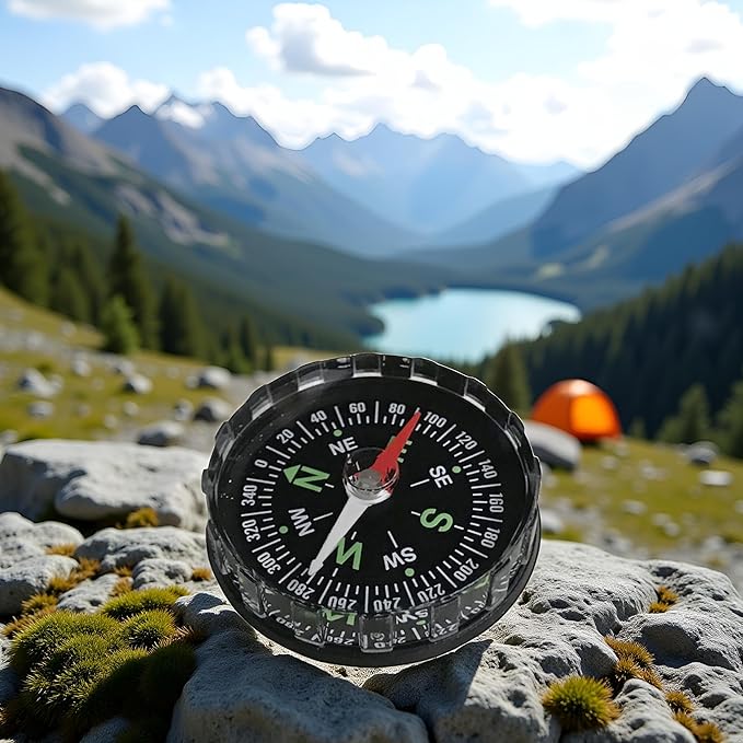 Black Waterproof Pocket Watch Compasses Navigation Compasses Professional Clear Camping Hiking Pocket Hiking Survival Gadgets