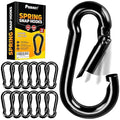 PAMAZY 12Pcs 2In Spring Snap Hooks, Utility Hook Clip, Heavy Duty Rope Connector, Quick Link Snap Hooks for Indoor and Outdoor, Hanging, Camping, Fishing (12Pcs 2In)