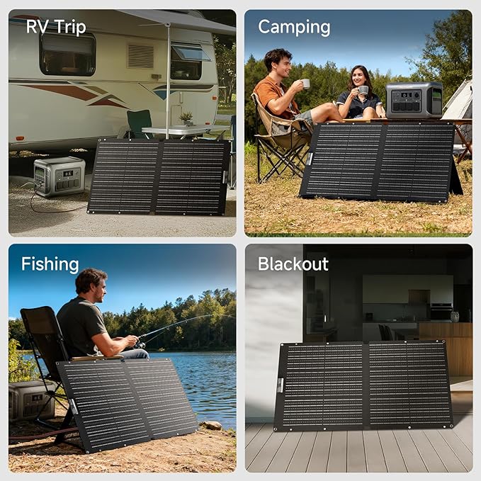 ALLPOWERS SE100 100W Portable Solar Panel Charger,High-Efficiency 23-25% Monocrystalline Solar Cell with IP68 Waterproof,Foldable Design for Outdoor Camping,Emergency Power,and Portable Generators