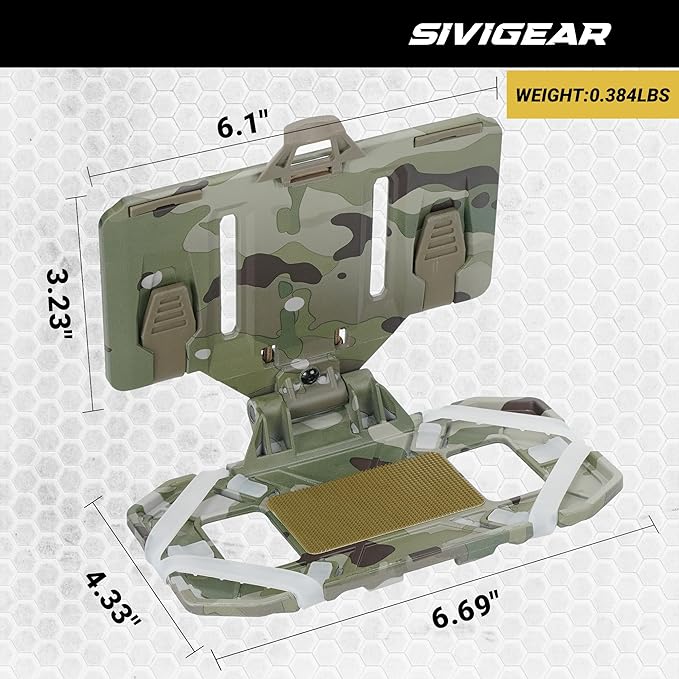 Tactical Molle Phone Holder for Plate Carrier Vest, Quick Release & Adjustable Phone Mount, Compatible with 4.7-6.7 inch Smart Phones, Durable Tactical Accessories for Outdoor Enthusiasts