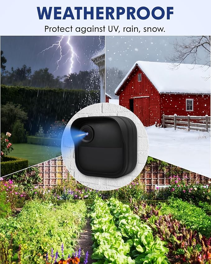 Camera Ground Stake Mount for Blink Outdoor 4/ 2K+ (2025 Model), Metal Spike Pole Mount with Weatherproof Silicone Case for Blink Gen 4 Outdoor Camera/2K+ (2)
