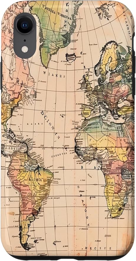World Map ,Old Map of the World Case for iPhone XR