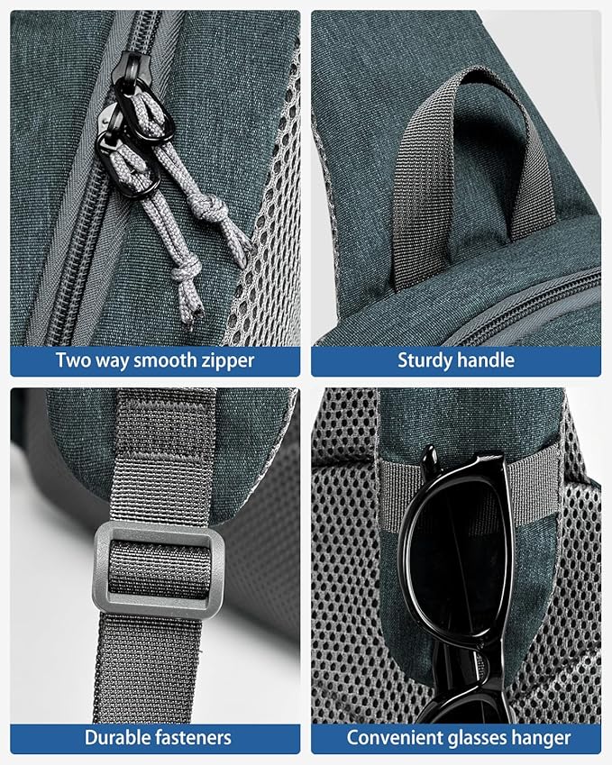 OIWAS Sling Bag Crossbody Backpack for Men, One Strap Backpack Hiking Daypack Chest Bag for Women