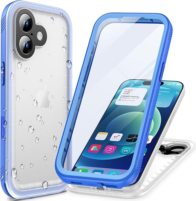 Cozycase TOP Waterproof Case for iPhone 17 - Military Heavy Duty 360 Shockproof Full Body with Screen Camera Protector Double IP68 Water Dust Drop Proof Hard Rugged Tough Bumper Front Back Slim Cover