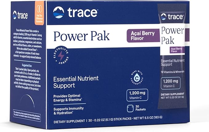 Trace Minerals Research Electrolyte Power Pak Acai Berry, 32 Count, 0.31 Ounce