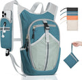 Small Hiking Backpack 15L-Lightweight Packable Foldable Backpack for Travel Camping Outdoor Commute,Compact Rucksack for Women Men(Blue)