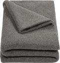 REDCAMP Wool Blanket, Warm and Thick Wool Camping Blanket- Great for Outdoors, Stadium Blanket, Picnics, Travel and Car, Machine Washable 86"x 63" Grey
