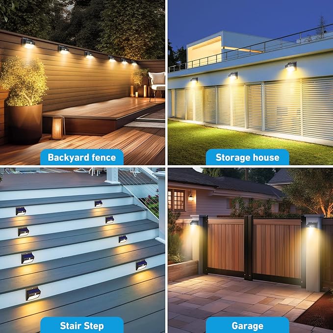 Peasur 1 Pack Solar Motion Lights Outdoor, Solar Security Light with 3 Modes, IP65 Waterproof Flood Lights Outside for Camping Garden Patio Garage Backyard, Warm