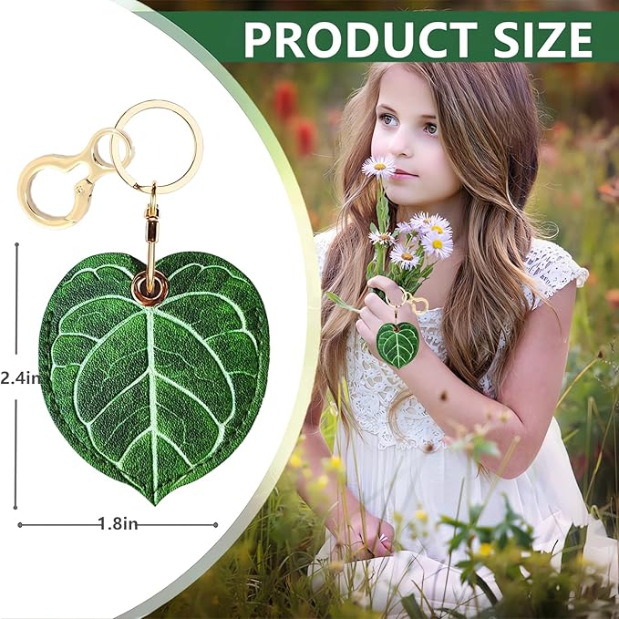 Leather Keychain Holder Case Compatible with AirTag,Cute air tag Cover with Keychain Ring,GPS Tracker Case for Keys