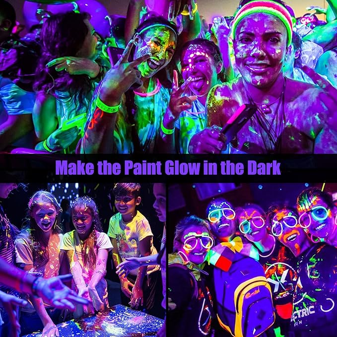 Brightown E26 Rechargeable UV Light Bulbs with Remote and Timer, 120V E26 Base UVA Level 385-400nm, Glow in The Dark for Blacklight Party, Body Pain, Halloween, Purple + UV Purple Mode, 2 Pack