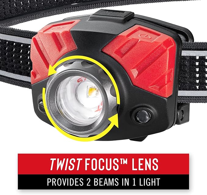 COAST FL75R Rechargeable 530 Lumen Dual Color Focusing LED Headlamp, Green