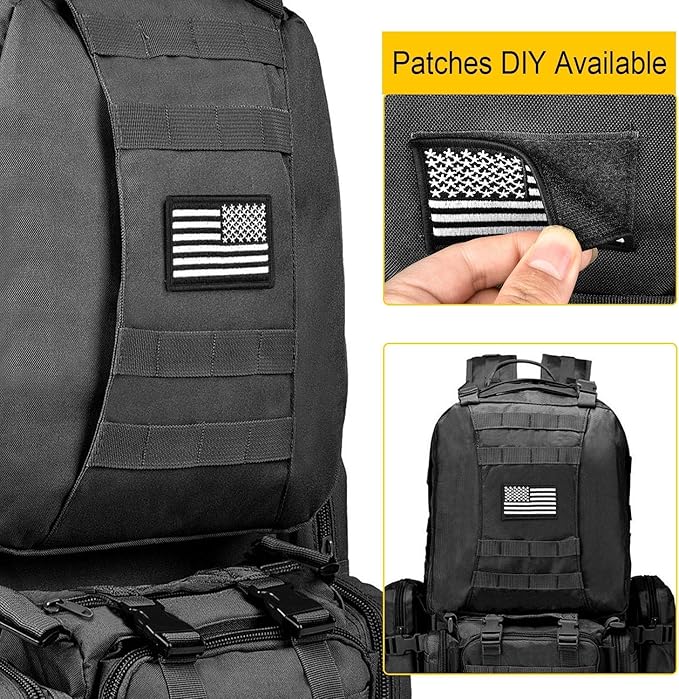 CVLIFE Tactical Backpack Military Army Rucksack 60L Large Assault Pack Detachable Molle Bag