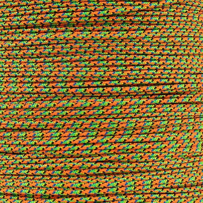 Paracord Planet 325 Paracord – 3 mm Type II Nylon Parachute Cord with 3 Inner Strands (Virus, 250 ft)