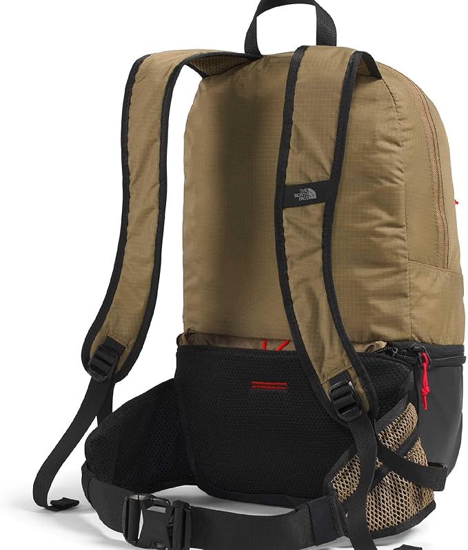 The North Face Borealis Convertible Pack - Commuter Laptop Backpack, Removable Lumbar Pack, Water Repellent Finish, Cedar/Lava Red, One Size