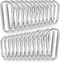 24pc Aluminum Carabiner Clip D Ring, Keychain Spring Hook,Small Carabiners Set for Outdoor Camping Fishing Hiking Car