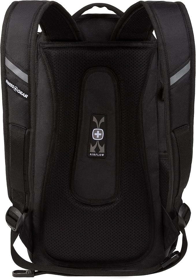 SwissGear 3598 Backpack Narrow Daypack, Black Ballistic, 18-Inch