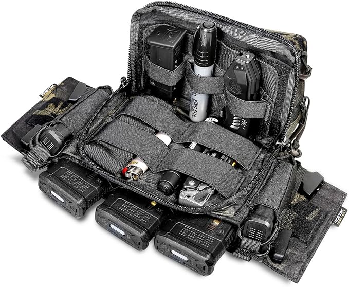 ACE TAC S.O.P. Tactical Chest Rig with 5.56/7.62 & Pistol Magazine Pouch Holders, Wing & Molle Dangler Pouches