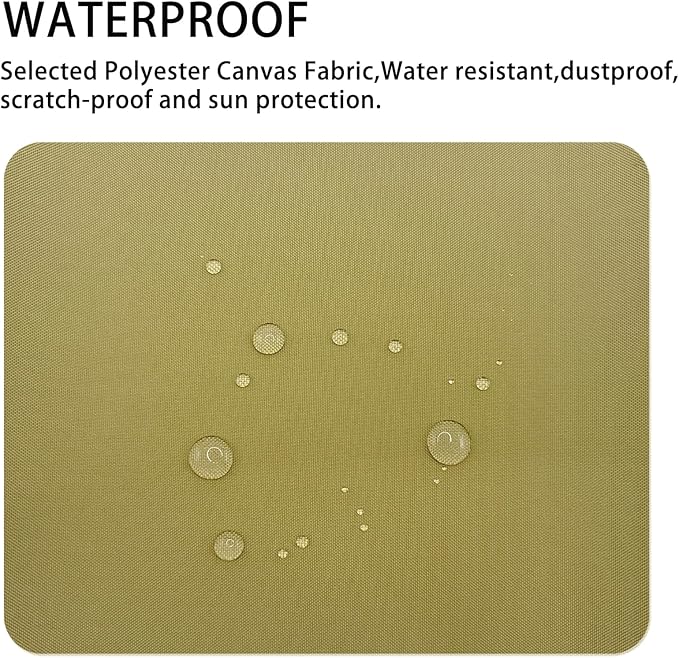 Gheeidau Canvas Repair Patch 9×11 Inch 3Pcs Waterproof Self-Adhesive Fabric Repair Patch for Tents,Boat Cover,Pop Up Canopy,Patio,Bags,Car Seats,Sofas,Furniture Cover(Khaki)