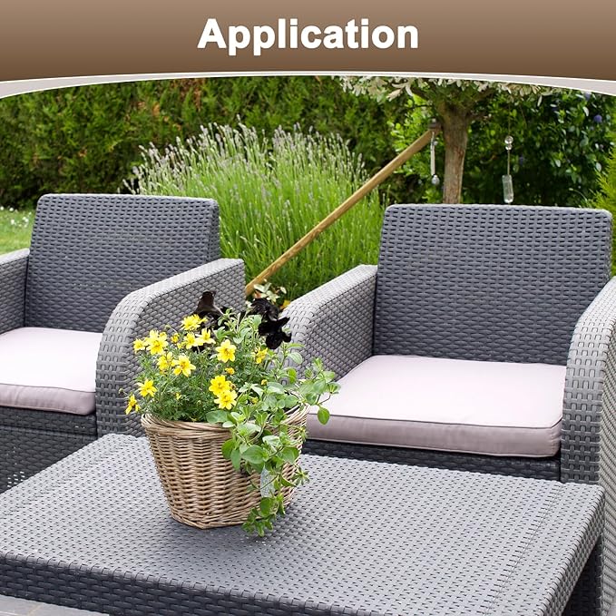 M METERXITY 1-Pack Wicker Repair Kit, 8mm x 66ft/20m Plastic Flat Rattan Replacement Supplies for Patio Furniture Repair/Basket Making/Chair Weaving, Synthetic Woven Rattan [White]