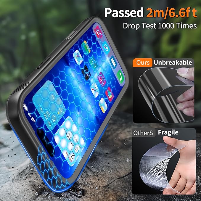 Cozycase for iPhone 17 Pro Max Waterproof Case Full-Body Bumper Shockproof Dustproof Cases with Built-in Screen Protector &Camera Control Compatible with MagSafe,Drop Proof 17PM Cover Black