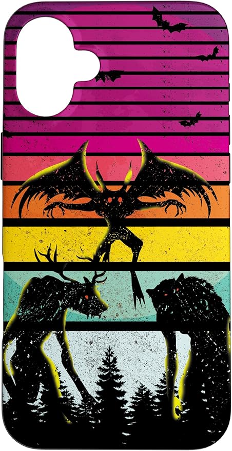 Cryptkin Cute Mothman Cryptid Map Case for iPhone 16 Plus