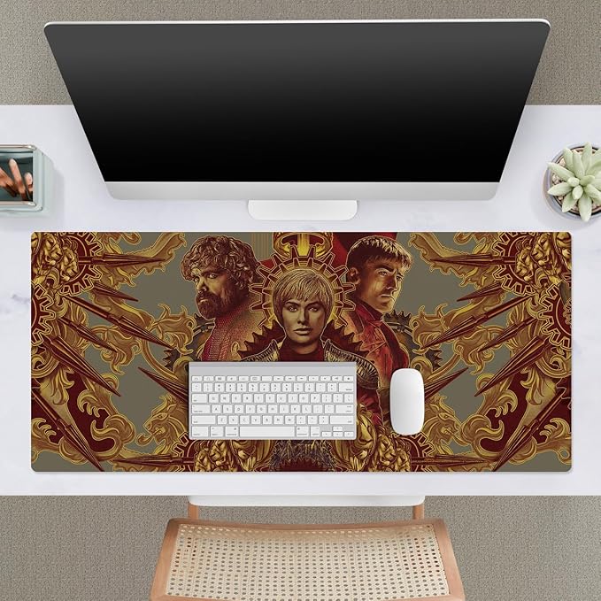 Head Case Designs Officially Licensed HBO Game of Thrones Tyrion, Cersei, Jaime Graphic Art 37.4 x 15.75 x 0.16 inches (900 x 400 mm) - XL Gaming Office Desk PC Keyboard Mouse Mat Pad