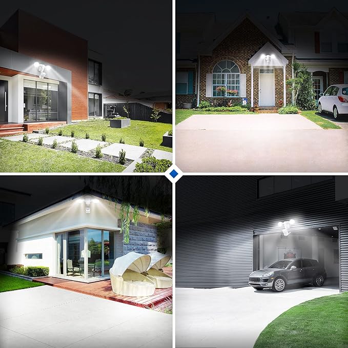 SANSI Motion Sensor Outdoor Lights, 15W 2000LM LED Flood Lights Outdoor, 5000K 4 Modes Security Lights for Outside Porch Yard Garage Patio, IP65 Dusk to Dawn Motion Detector Lights