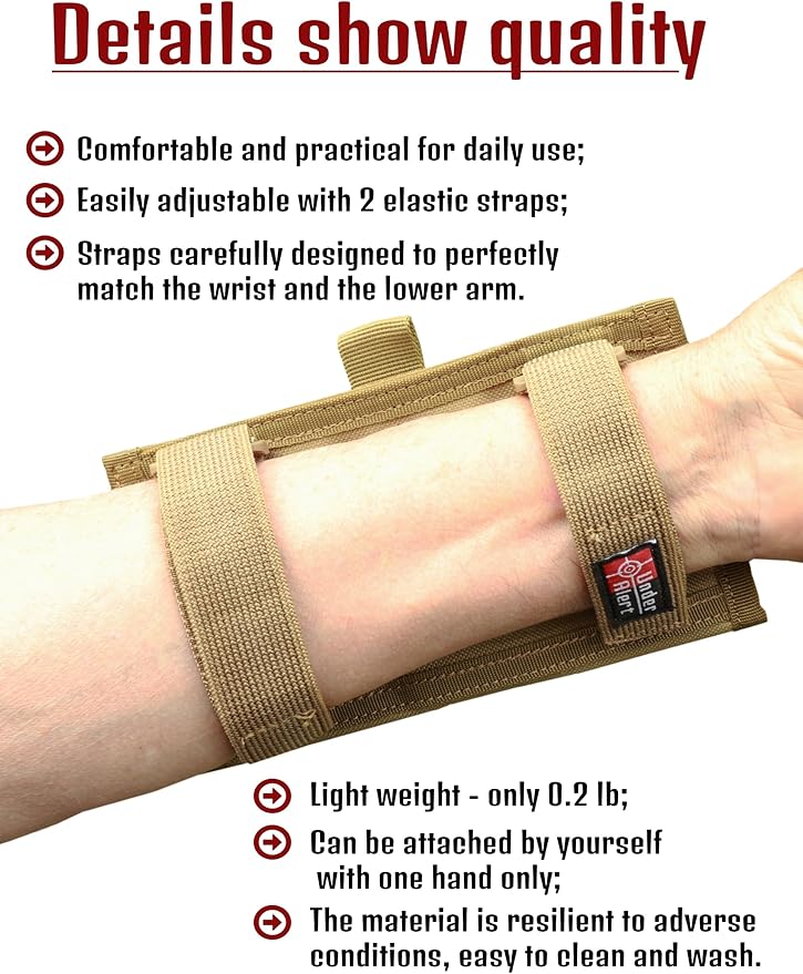 Underalert Tactical Wristband Dope Card Holder Sniper Data Book Quarterback Sleeve Wrist Coaches Football Play Wristbands Youth Flag Armband Sports Coach Playbook Adult