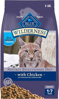 Blue Buffalo Wilderness Nature's Evolutionary Diet High-Protein, Grain-Free Natural Dry Food for Adult Cats, Chicken, 6-lb. Bag