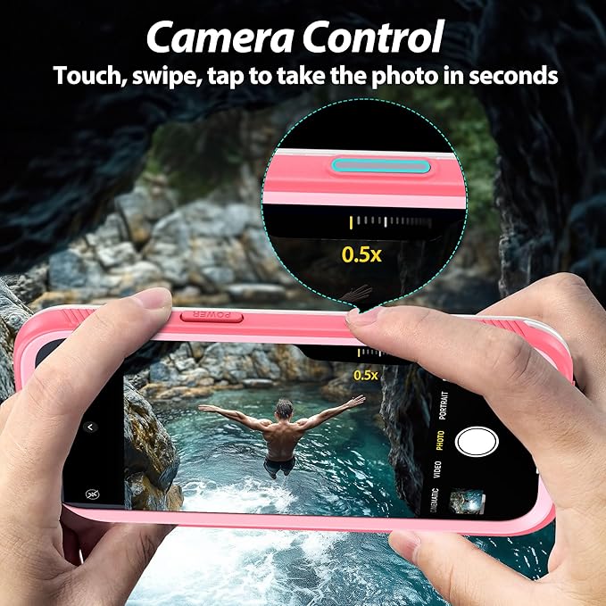 SPORTLINK for iPhone 17 Case - IP68 Waterproof Military Protective Full Body Heavy Duty Shockproof 360 Sealed Dustproof with Camera Screen Protector Phone Cover for iPhone 17 6.3" Pink