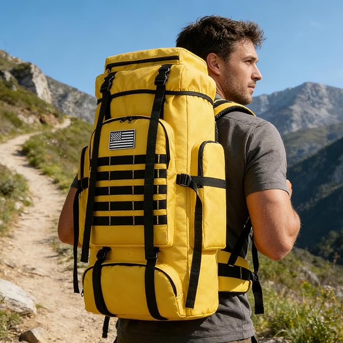 Hiking Backpack for Men 70L/100L Camping Backpack Military Rucksack Molle 3 Days Assault Pack for Climbing | Camping Backpack, 3 Days Assault Pack, for Climbing