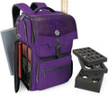 ENHANCE Collector's Edition DnD Backpack - RPG DM Bag for Dungeons and Dragons - DnD Bag fits 6-8 Books, 18" Laptop/DM Screen Slot, Miniature Foam Trays, Accessory Pockets, Map Strap (Dragon Purple)