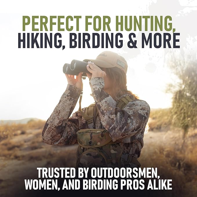 Binocular Harness Chest Pack - Lightweight Hunting Chest Rig with Rangefinder Pouch, MOLLE System Bino Harness for Bow Hunting, Tactical Chest Pack for Men, Veteran Owned Gear, MultiCam