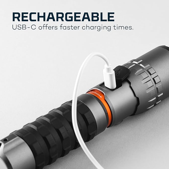 NEBO SLYDE KING Flashlight | High Lumens, Rechargeable COB Work Light & LED Flashlight, Waterproof, Magnetic Base, Great for Camping & Hunting, Includes Charging Cable