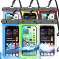 6 Pack Multicolor Waterproof Phone Pouch, Large Phone Waterproof Case Dry Bag,Protection Level: IP68,Outdoor Sports for Apple iPhone,Samsung,and More(Fits Up to 8.3”)White,Blue,Red,Purple,Yellow,Green