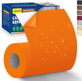 Self-Adhesive Canvas Repair Tape, 4" x 80" Waterproof Canvas Repair Patch, Fabric Patch Repairs Kit for Furniture, Tents, Sunbrellas, Boat Covers Awnings, Couches, Clothes, Bags Orange