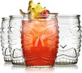 Libbey 4 Piece Modern Bar-Tiki Double Old Fashioned Glass Set, One Size, Clear