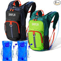 Shinylin 2 Pcs Kids Hydration Backpack with 1.5L Water Bladder Lightweight Kids Hiking Backpack Water Rucksack for Boys Girls Climbing Running