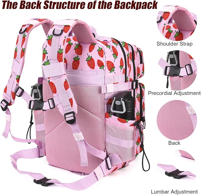 45L Tactical Backpack for Men Women, Military Assault Pack with MOLLE, Large 3 Day Bug Out Bag for Hiking Camping